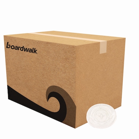 Boardwalk Crystal-Clear Cold Cup Straw-Slot Lids, Fits 9 to 10 oz PET Cups, 1000PK BWKPET910STRAW